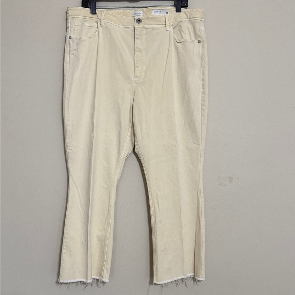 J.Jill cream kick Flare Women Jeans 18 casual festival office retro Y2K vacation